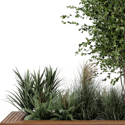 Outdoor Garden set bush and Tree - Garden Set 361 — Ver 2