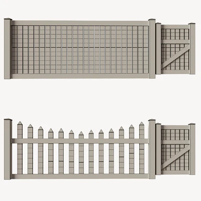 Set of PVC fences + wicket — Ver 2