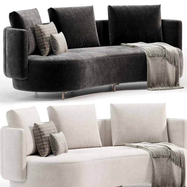 TORII BOLD Curved Sofa by Minotti — Descargar
