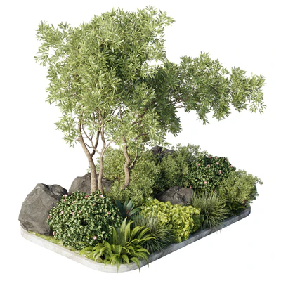 Collection outdoor indoor 62 pot plant & tree & bush & fern the garden pot — Ver 2