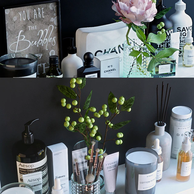 Shelves with cosmetics and bathroom decor - 1 — Descargar