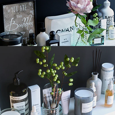 Shelves with cosmetics and bathroom decor - 1 — Ver 2