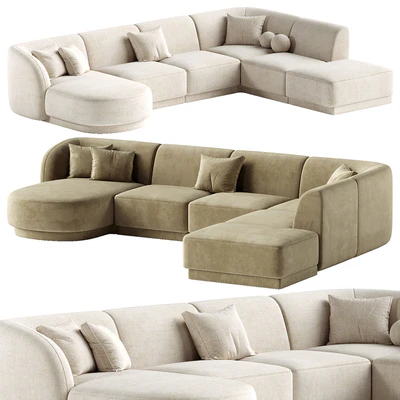 U shaped sofa Miley right — Ver 1