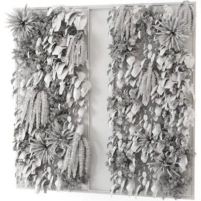 Indoor Wall Vertical Garden in Wooden Base - Set 638 — Ver 2