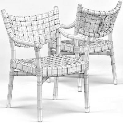 Canyon Leather And Rattan Chair — Вид 3