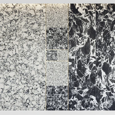 Architectural Design Floor gres Pebble Fragment B & W MARBLE set 3 — Вид 1