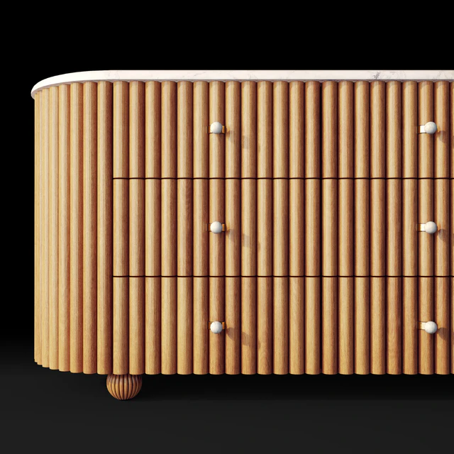 Chest of drawers oval bedside table Carlisle Soho Home — Descargar