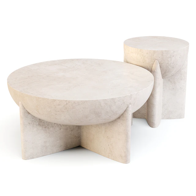 West Elm: Monti Lava Stone - Coffee and Side Table — Descargar
