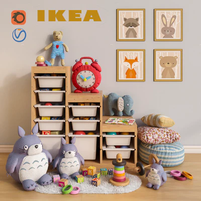 Мебель и игрушки IKEA, декор для детской комнаты set 1 — Вид 1