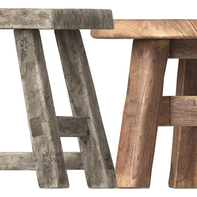 Rustic Wooden Stools — Ver 2