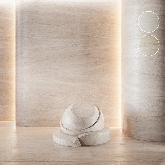 Travertine stone set (seamless) | 02 — Скачать