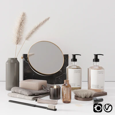 Bathroom set with pampas — Ver 1