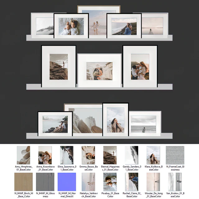 Family photos on the shelves — Descargar