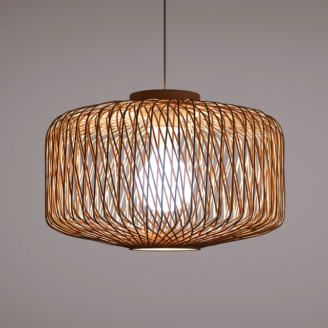 Rattan lamp, non electrified, Yaku — Descargar