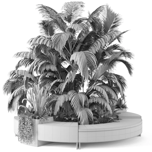 Outdoor Garden set bush and Tree - Garden Set 158 — Descargar