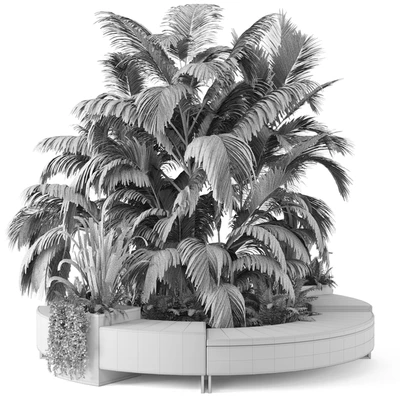 Outdoor Garden set bush and Tree - Garden Set 158 — Ver 2