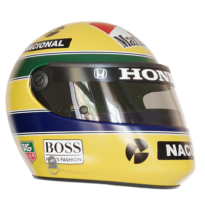 Шлем пилота формулы 1 Айртон Сенна 1988 — Вид 2