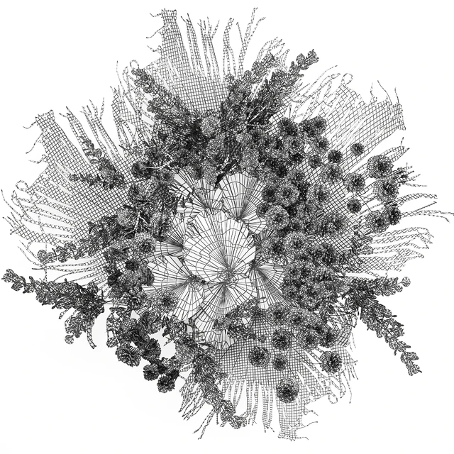 Decoration and installation for the wall of dried palm leaves wedding wreath of dried flowers. 230. — Descargar