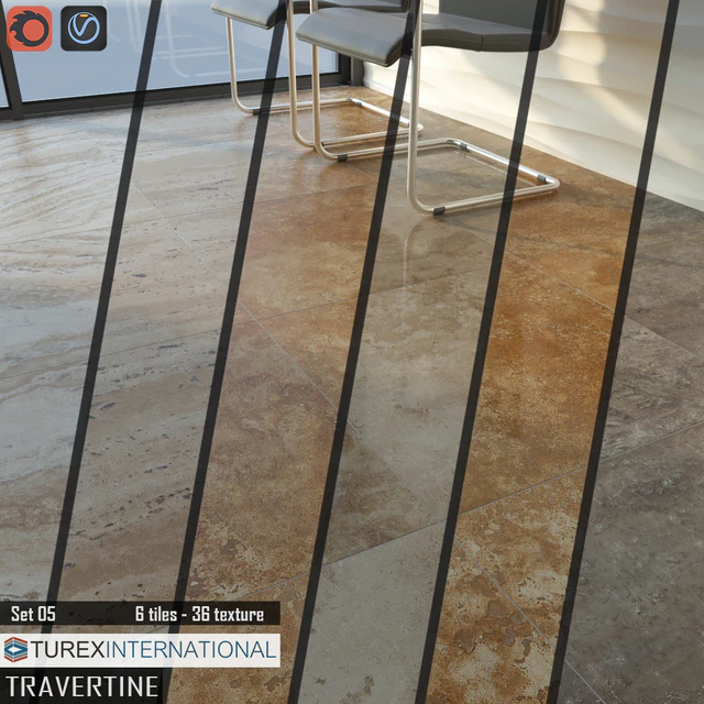 TUREX INTERNATIONAL Travertine Tiles Set 05 — Descargar