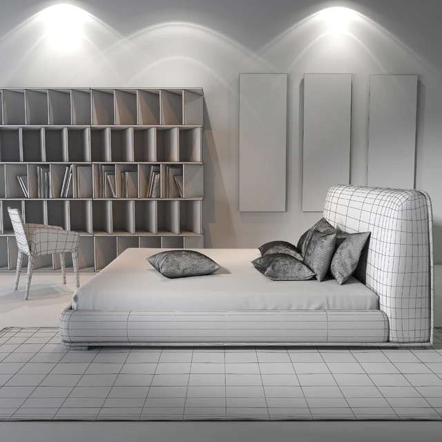 Bonaldo Amos alto bed — Скачать