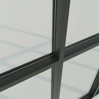 Panoramic glazing. Stained glass window — Ver 2
