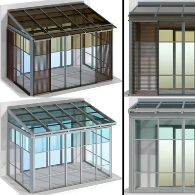 Metal glazed veranda terrace — Ver 1