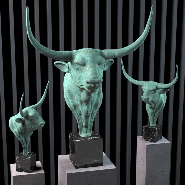 Sculpture of a bull's head — Descargar