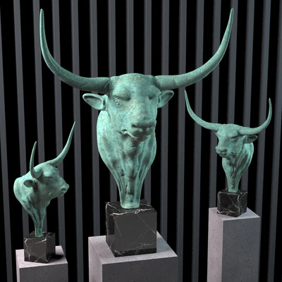 Sculpture of a bull's head — Ver 1