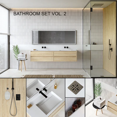 Bathroom set 2 (vray GGX, corona PBR) — Вид 1