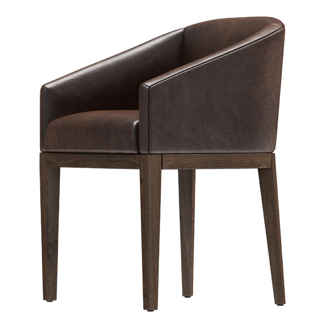 Restoration Hardware Morgan Barrelback Slope Leather Armchair — Скачать