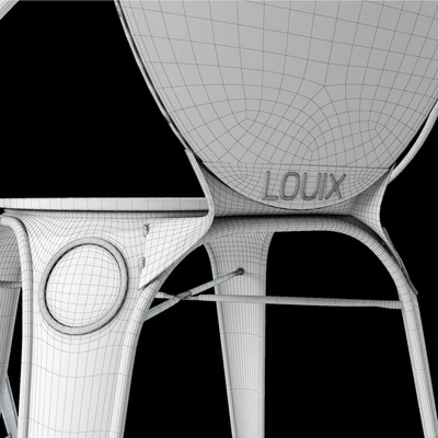 Louix bar stool with spinkoy Louix bar chair with backrest — Ver 2