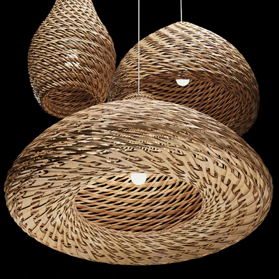 Rattan Pendant Light 08 — Ver 2