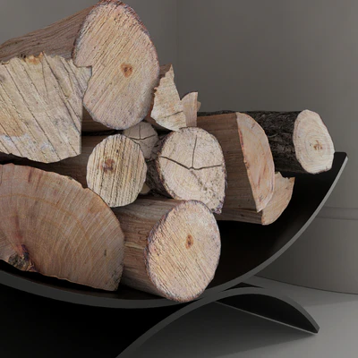 Decorative wall with fireplace set 56 — Ver 2