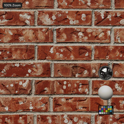 spotted running bond brick wall texture red — View 2