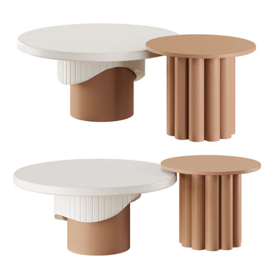 Japandi Coffee Table Set — Ver 1