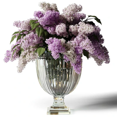 Bouquet of lilacs in a glass vase — Ver 1