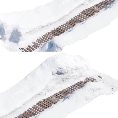 Winter path made of wood — Ver 2