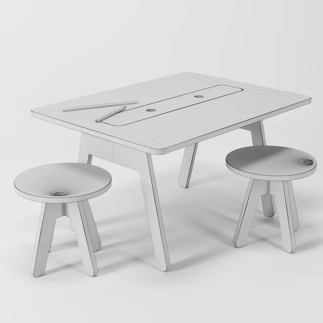 Kutikai Peekaboo Desk and Chairs — Descargar