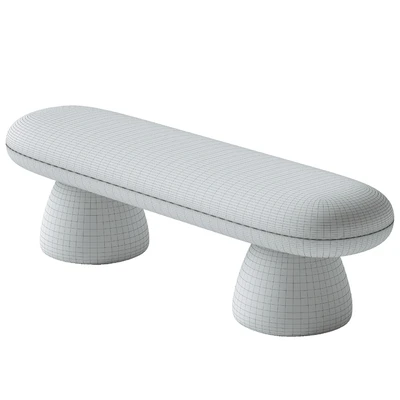 Upholstered Modern Bedroom Bench — Ver 2