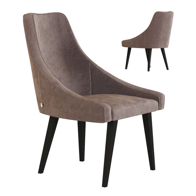 Chair Black Mode Velvet Gray — Descargar