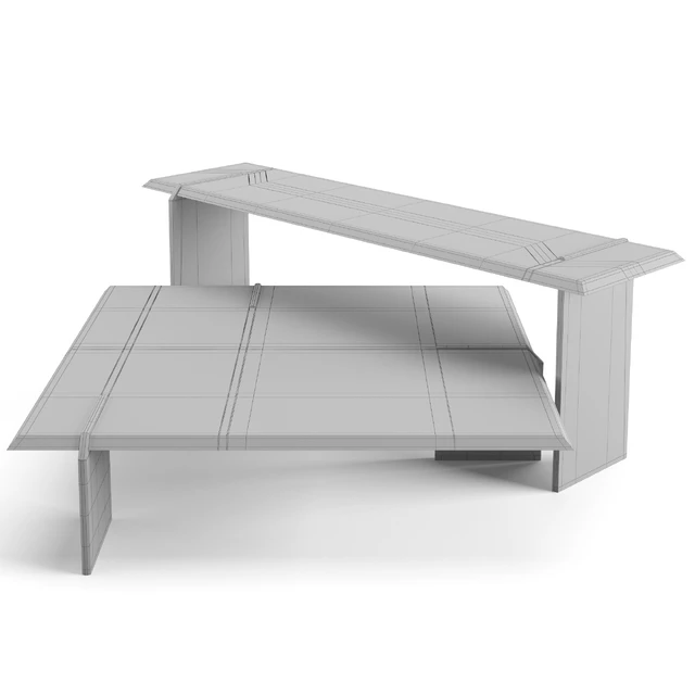 Minotti Keel square coffee tables set — Descargar