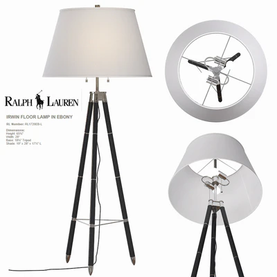 Ralph Lauren IRWIN FLOOR LAMP IN EBONY RL1720EB-L — Ver 1