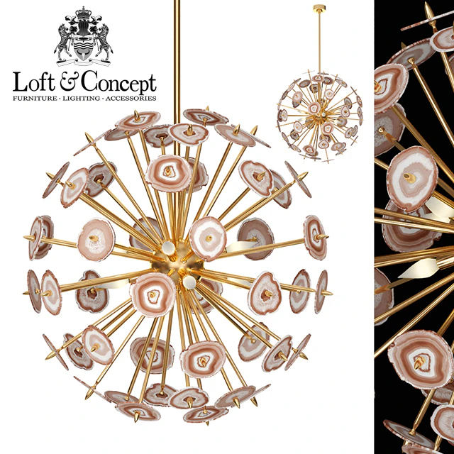 Chandelier Agate Burst Chandelier Brass — Descargar