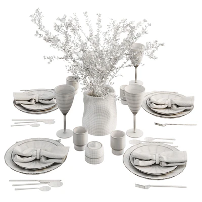 Table setting with bouquet — Ver 2