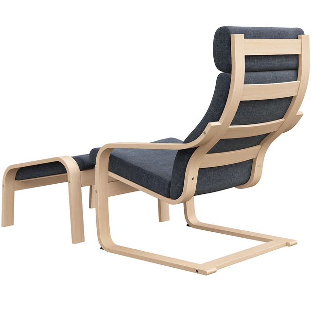 Poäng Chair with Stool Ikea — Descargar