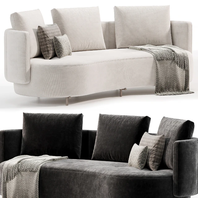 TORII BOLD Curved Sofa by Minotti — Descargar