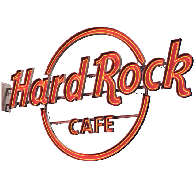 Неоновая вывеска Hard Rock cafe — Скачать