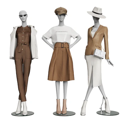 Set of classic women's clothing on mannequins — Ver 1