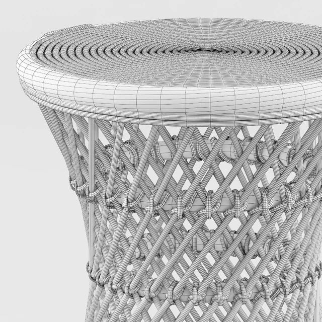 Calero Rattan Round Stool TAN — Скачать