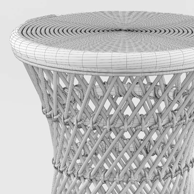 Calero Rattan Round Stool TAN — Вид 2